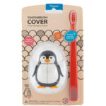 Flipper Brosse à dents enfant avec couvercle Pingouin