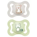 MAM Mini Air 2-6 mois, lot de 2 sucettes vert , gris