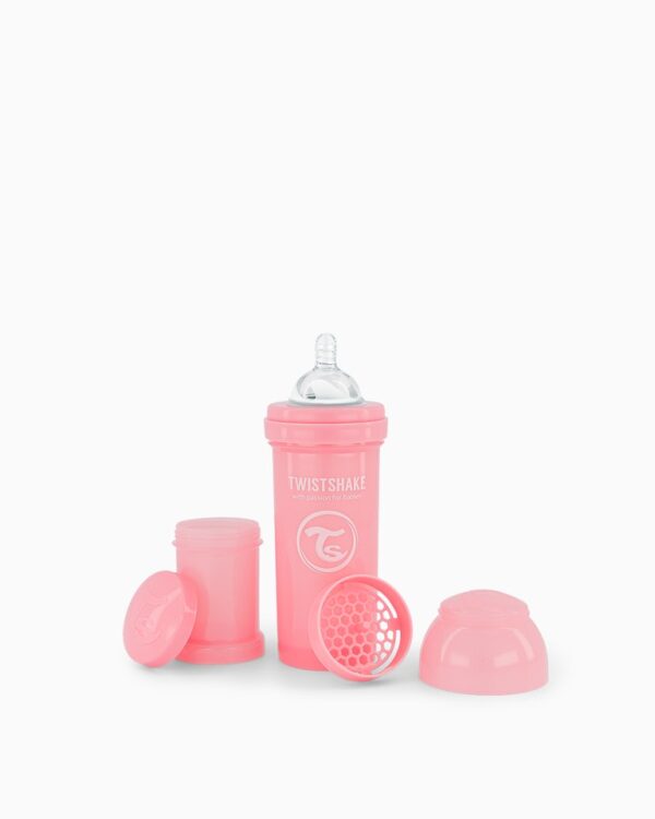 TWISTSHAKE Biberon anti-colique 260 ml 2 mois+ / Rose