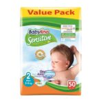 Couche bébé pour peaux sensibles - Babylino - Taille 2 de 3 à 6 kg - 50 unités