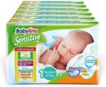 Couche bébé pour peaux sensibles - Babylino - Taille 1 de 2 à 5 kg - 28 unités