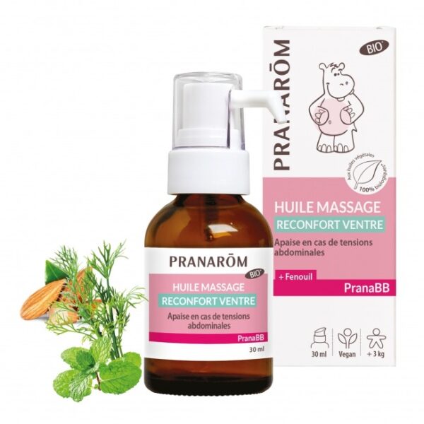 Pranarom PranaBb Huile de massage Reconfort Ventre Bio 30ml