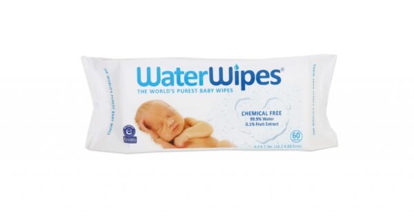 WaterWipes Lingettes Pures à l'eau- 60 lingettes