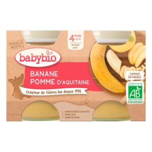 Petits pots banane et pomme d'aquitaine dès 4 mois - 2 x 130g