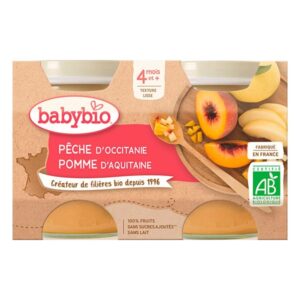 Petits pots pêche pomme dès 4 mois 2 x 130g