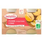 Petits pots pomme-coing 4 mois 2 x 130g