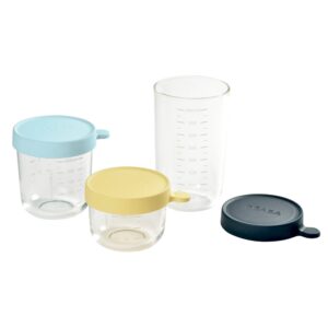 Beaba Set 3 portions verre 150ml Jaune / 250ml Bleu Ciel / 400ml