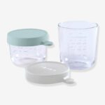 Beaba Coffret de 2 pots de conservation en verre BEABA - airy green/ light mist