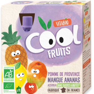 Cool Fruits Pomme Mangue Ananas Acérola 4 Gourgde De 90g