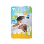 TIDOO Pack 58 couches t2 3-6kg hypoallergéniques nature