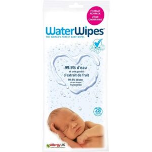 WATERWIPES LINGETTES BÉBÉS À L'EAU 28 LINGETTES FORMAT NOMADE