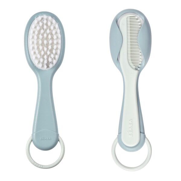 Béaba Peigne + brosse Green Blue