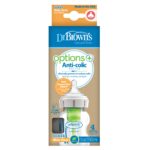 Dr. Brown’s Options+ Anti-collic col large en verre 150ml ( compatible allaitement)