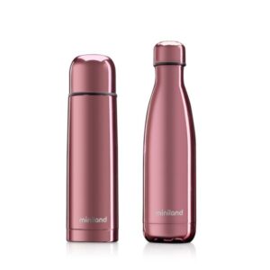 Miniland Lot De 2 Thermos My Baby & Me Rose 500 ML