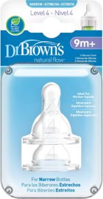 Dr. Brown's Options – Tétine à Bouche Étroite, Transparent, +9 mois