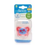 DR.BROWN'S Sucette PreVent BUTTERFLY SHIELD – Étape 2, Rose, Paquet De 1