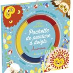 Pochette de peinture à doigts animaux - Avec 6 cartes à peindre et une palette de 4 couleurs