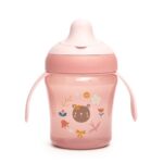 Suavinex Tasse d’apprentissage à bec Learning Cup Into the Forest +6 mois 200ml Rose