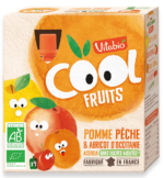 COOL FRUITS POMME PÊCHE ABRICOT - 4 gourdes de 90g