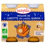 BABYBIO Petit pot bonne nuit carotte & quinoa 2x200g