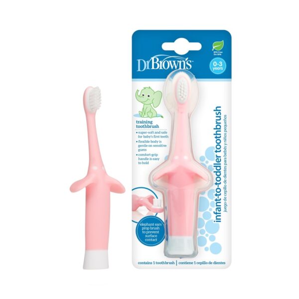 Dr. Brown's Brosse à dents 0-3ans Rose