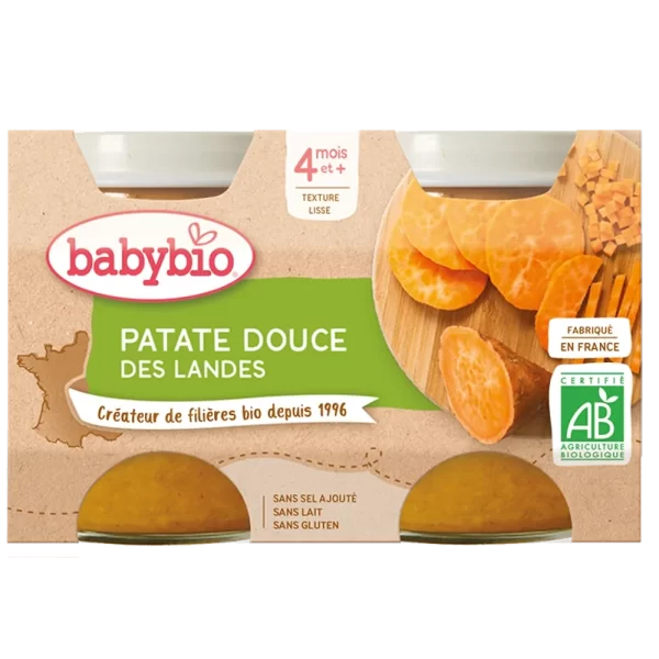 Babybio Petit pot légumes patate douce bio 2x130g