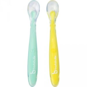 Badabulle Lot de 2 Cuillères en Silicone pour Bébé