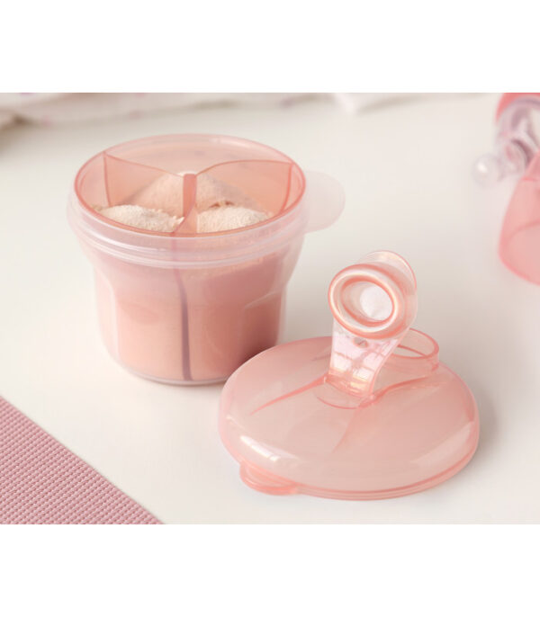 KIOKIDS DOSEUR DE LAIT EN POUDRE GIRATOIRE ROSE