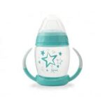 KIOKIDS TASSE D'APPRENTISSAGE STEP 1 ÉTOILES - BLEU 6M+ 270 ML BPA FREE