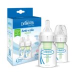 Dr brown pack de 2 biberons anti colique pour prématuré ou nouveau-né flux naturel