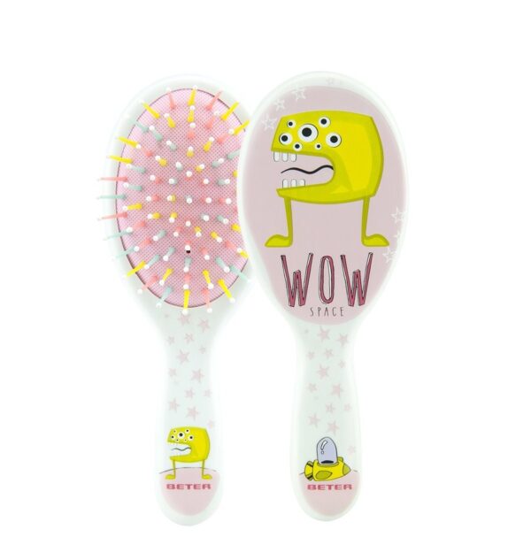 BETER Brosse pneumatique pour enfants "Wow" rose