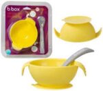 Bbox Set premier repas bol ventouse et cuillère en silicone Lemon Sherbet