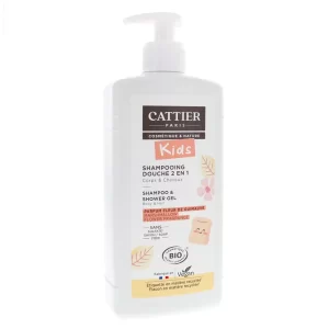 Cattier Kids Shampoing Douche 2en1 Parfum Fleur de Guimauve Bio – 500ml